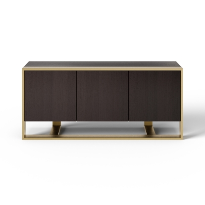 Modrest Modern Fauna Wenge and Brass Buffet Brown Buffet 79840 VGBB-BN-2M-BWB-BUF