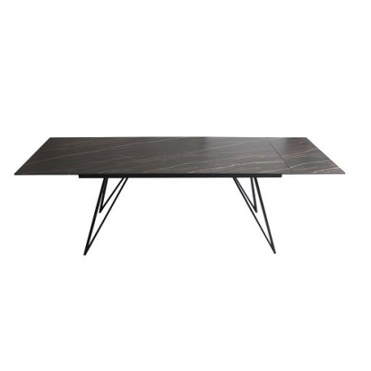 Modrest Bobby Modern Black Ceramic Extendable Dining Table Black Dining Table 79936 VGYF-DT8936-BLK-DT