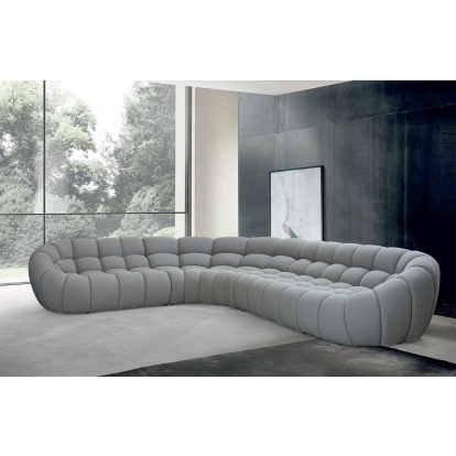 Divani Casa Yolonda Modern Light Grey Curved Sectional Sofa Light Grey Sectional Sofa 79938 VGEV-2126B-LGRY-SECT