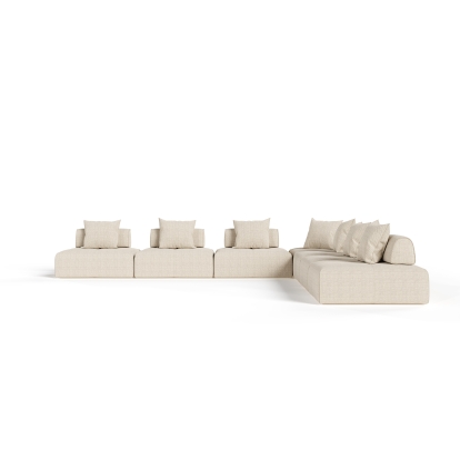 Divani Casa Mondo Modern Modular Beige Fabric Sectional Sofa-7-Piece Sectional 83536 VGOD-ZW-22033-MOD-BGE-7-Piece Sectional