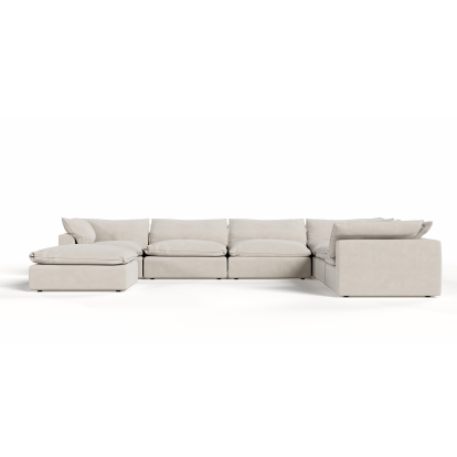 Divani Casa Garman Modern Light Grey Modular Sectional Sofa-7-Piece Sectional 77214A VGKKKF2651-MOD-GRY-SECT-7-Piece Sectional