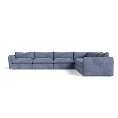 Divani Casa Kinsey Modern Blue Fabric Modular Sectional Sofa-7-Piece Sectional 83535 VGKK-KF.8035-MOD-NAVY-7-Piece Sectional