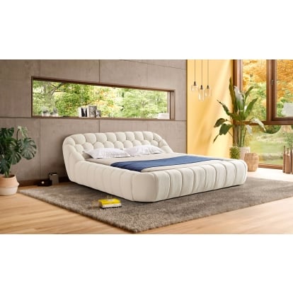 LA Furniture Yolonda Modern Off-White Fabric Bed-eastern VGEV-A127-BED-OFFWHT-eastern Contemporary Style by Vig Furnitrue Number 81101 Catch Home Goods