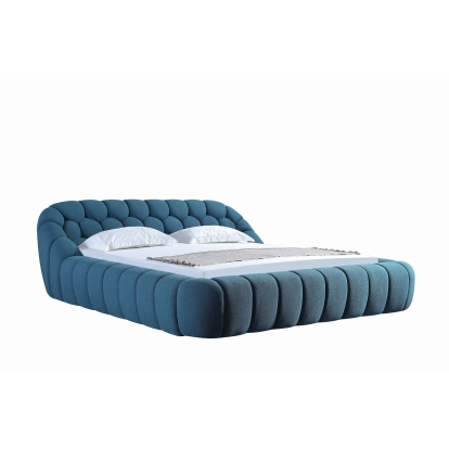 Divani Casa Yolonda Modern Dark Teal Fabric Bed Blue Bed 81886A|81887 VGEV-A127-BED-C-15