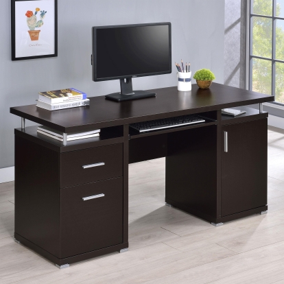 Coaster Tracy Contemporary Cappuccino Computer Desk Model 800107