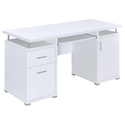 Coaster Tracy Contemporary White Computer Desk Model 800108
