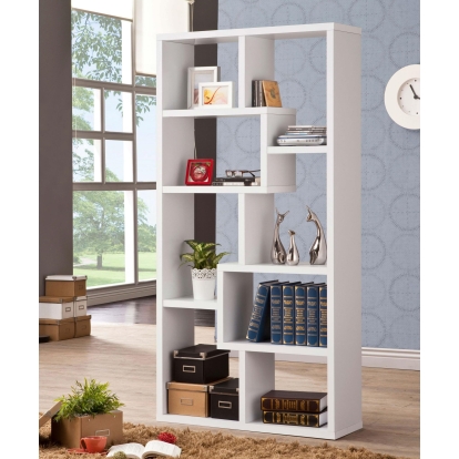 Coaster Theo Transitional White Bookshelf Model 800136