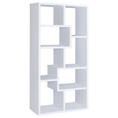 Coaster Theo Transitional White Bookshelf Model 800136