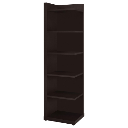 Coaster Alder Transitional Cappuccino Corner Bookcase Model 800270
