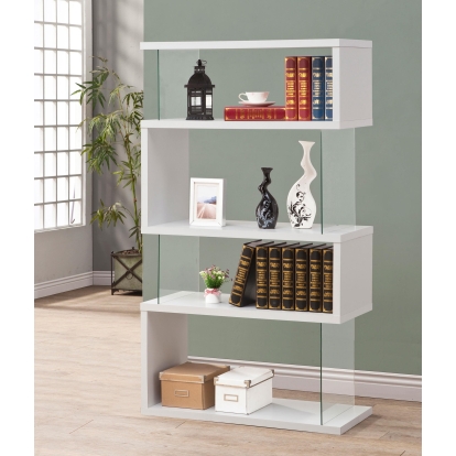 Coaster Emelle Contemporary White Bookshelf Model 800300