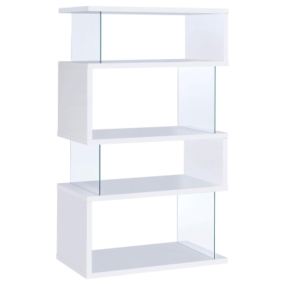 Coaster Emelle Contemporary White Bookshelf Model 800300