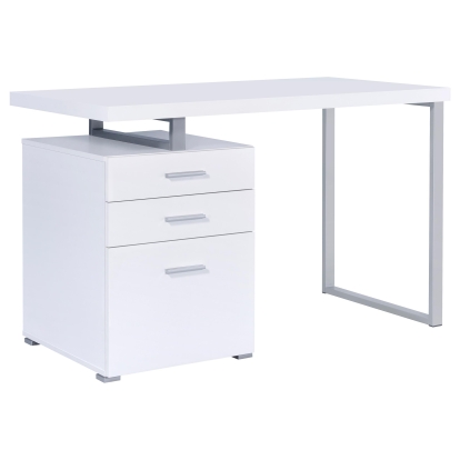 Coaster Brennan Contemporary White Computer Desk Model 800325