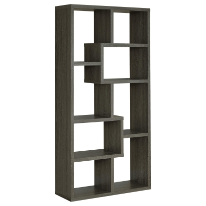 Coaster Theo Transitional Weathered Grey Bookshelf Model 800510