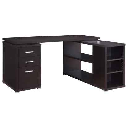 Coaster Yvette Transitional Cappuccino L-Shape Desk Model 800517