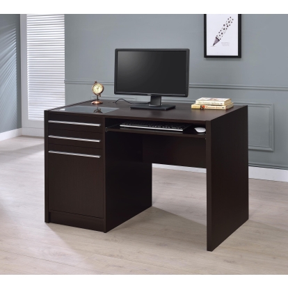 Coaster Halston Contemporary Cappuccino Computer Desk Model 800702
