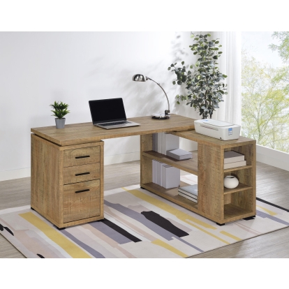 Coaster Yvette Transitional Mango L-Shape Desk Model 800786