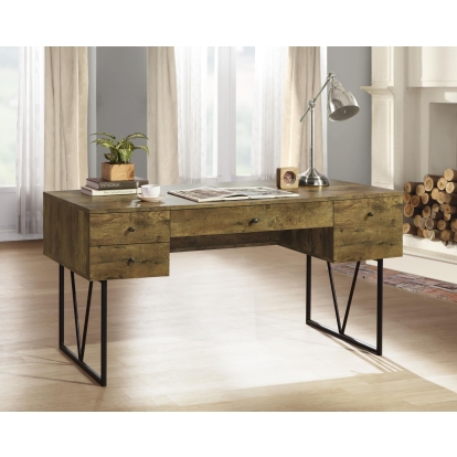 Coaster Analiese Farmhouse Rustic Nutmeg Writing Desk Model 800999