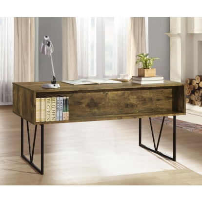 Coaster Analiese Farmhouse Rustic Nutmeg Writing Desk Model 800999
