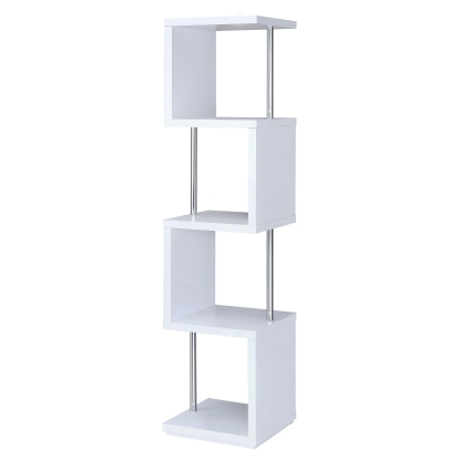 Coaster Baxter Contemporary White Bookshelf Model 801418