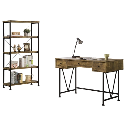 Coaster Analiese Farmhouse Rustic Nutmeg Writing Desk Model 801541-S2
