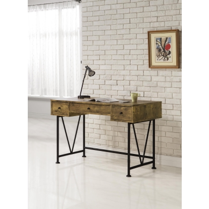 Coaster Analiese Farmhouse Rustic Nutmeg Writing Desk Model 801541