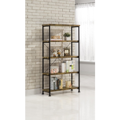 Coaster Analiese Farmhouse Rustic Nutmeg Bookshelf Model 801542