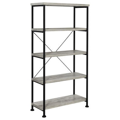 Coaster Analiese Farmhouse Grey Driftwood Bookshelf Model 801546
