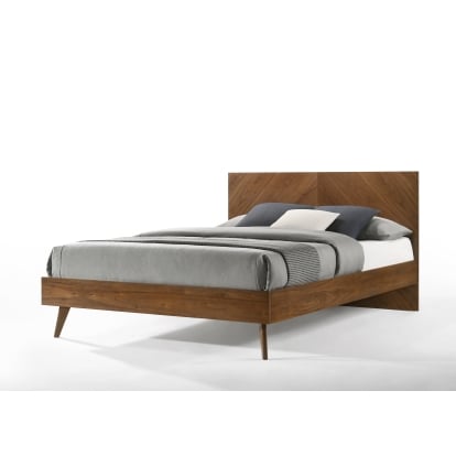 LA Furniture Kamela -Modern Walnut Q Bed VGMA-BR-128-BED-Q Contemporary Style by Vig Furnitrue Number 80174 Catch Home Goods
