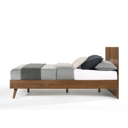 LA Furniture Kamela -Modern Walnut Q Bed VGMA-BR-128-BED-Q Contemporary Style by Vig Furnitrue Number 80174 Catch Home Goods