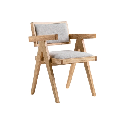 Modrest Fern Modern Natural and Beige Dining Chair Set of 2  Dining Chair 80184Z VGMA-MI-1116-NB