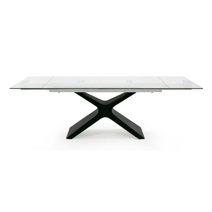 Modrest Adler Modern Black Glass Extendable 63"/94.5" Dining Table Dining Table 80286 VGYF-DT8941-BLK-DT