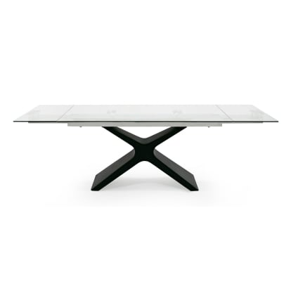 LA Furniture Adler Modern Black Glass Extendable 63"/94.5" Dining Table VGYF-DT8941-BLK-DT Contemporary Style by Vig Furnitrue Number 80286 Catch Home Goods