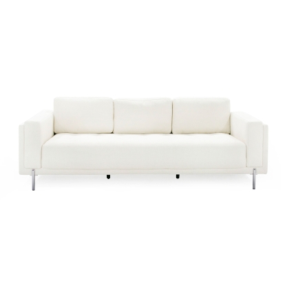 Divani Casa Schmidt Modern Off White Fabric Sofa Off-White Sofa 80395 VGKK-KF.7020-OFWHT