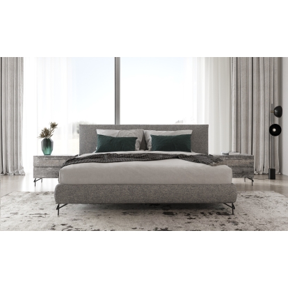 LA Furniture Aria Italian Modern Multi Grey Bed and Two Nightstands VGAC-ARIA-BED-BN Contemporary Style by Vig Furnitrue Number 80427|80428 Catch Home Goods