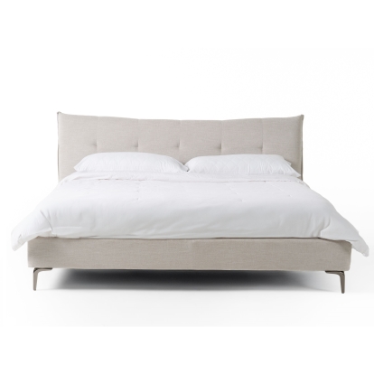 Modrest Dysart Modern Grey Fabric Bed Light Grey Bed 80440|80441 VGMB-B029-BED