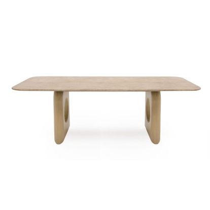 Nova Domus Osaka Modern Faux Marble + Natural Ash Dining Table Cream Dining Table 80452A VGCS-DT-22116