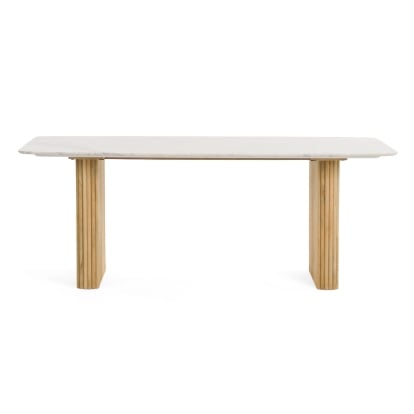 LA Furniture Cambridge White Marble & Mango Rectangular Dining Table VGEDRID120004-RCT Contemporary Style by Vig Furnitrue Number 80526|80526A Catch Home Goods