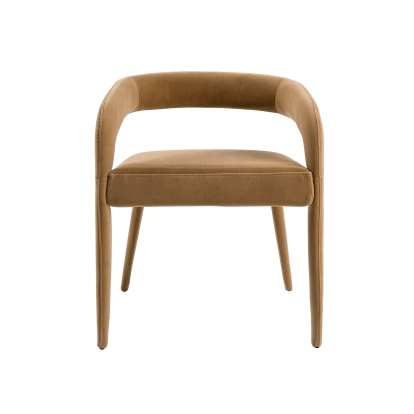 Modrest Mundra Modern Tan Fabric Dining Chair Tan Dining Chair 80598 VGEUMC-9651CH-A-TAN
