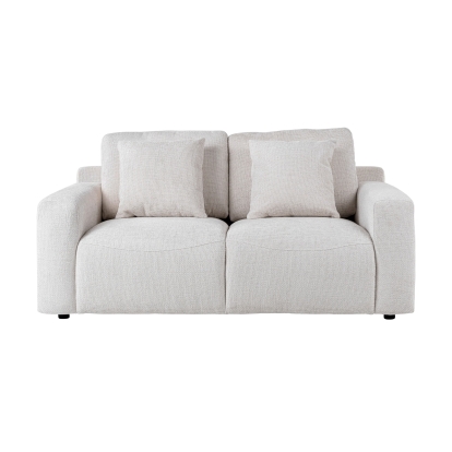 Divani Casa Gloria Modern White Fabric Loveseat White Loveseat 80857 VGSX-22052-LOVE-PRL
