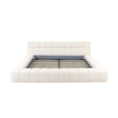 LA Furniture Tyree Modern Tufted Off-White Fabric Bed-eastern VGOD-DY-22116-BED-EK Contemporary Style by Vig Furnitrue Number 81052|81052A Catch Home Goods
