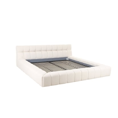 LA Furniture Tyree Modern Tufted Off-White Fabric Bed-eastern VGOD-DY-22116-BED-EK Contemporary Style by Vig Furnitrue Number 81052|81052A Catch Home Goods