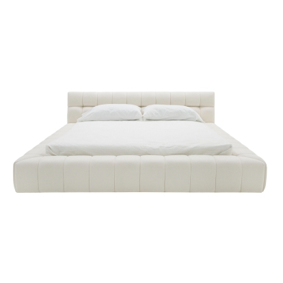 Divani Casa Tyree Modern Tufted Off-White Fabric Bed Off-White Bed 81051|81052 VGOD-DY-22116-BED