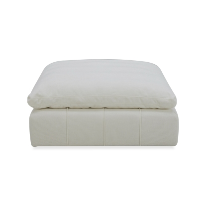 Divani Casa Vicki Modern Off-White Fabric Ottoman Off-White Ottoman 81142 VGKK-KF.8033-OTTO-IVORY