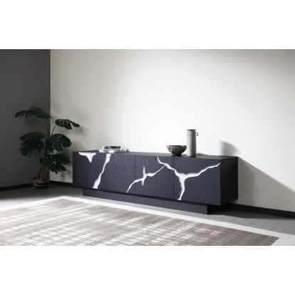 Modrest Aspen Modern Matte Brown Ash & Silver TV Stand Brown TV Stand 81192 VGVCTV1801-BRN