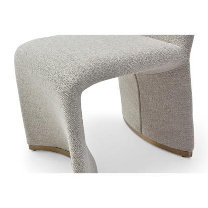 Modrest Kenda Contemporary Grey and Brushed Gold Dining Chair (Set of 2) Gray Dining Chair 81196Z VGVCB098-GRY