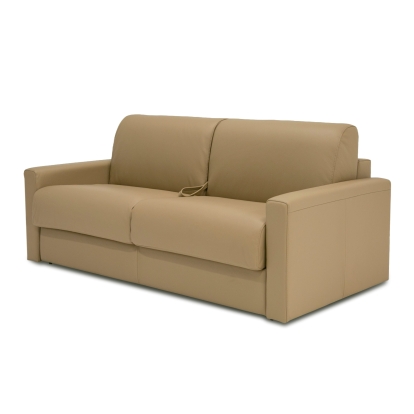 Lamod Italia Revers Italian Modern Desert Leather Full Sofabed Tan Sofa Bed 81235 VGDTREVERS-140-DESERTO