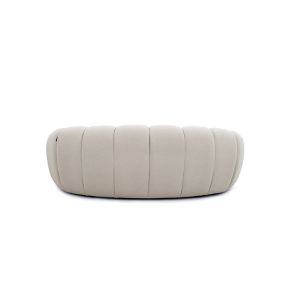 Divani Casa Yolonda Modern Curved Beige Fabric Loveseat Beige Loveseat 81301 VGEV2126C-LOVE-C-01