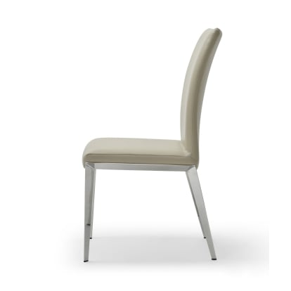LA Furniture Taryn Modern Light Grey + Stainless Steel Dining Chair (Set of 2) VGVC-B803A-LTGRY Contemporary Style by Vig Furnitrue Number 81423Z Catch Home Goods