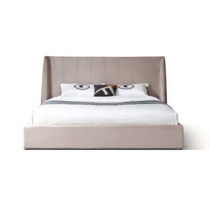 LA Furniture Queen Roma Modern Taupe Microfiber Upholstered Bed VGVCBD2305-TPE-Q Contemporary Style by Vig Furnitrue Number 81428 Catch Home Goods