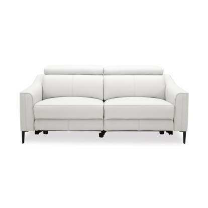 Divani Casa Eden Modern White Leather Loveseat With 2 Recliners White Loveseat 81444 VGKV-KM.5012-LOVE-WHT